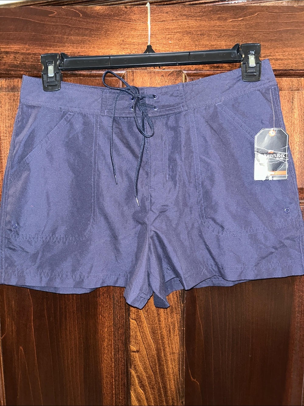 St. John's Bay Black Women's Swim Shorts M NWT